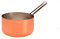 Pentole Agnelli ALCU105PI20 High Copper Saucepan with Steel Handle, Tin-Plated Copper with Induction Bottom, 20 cm