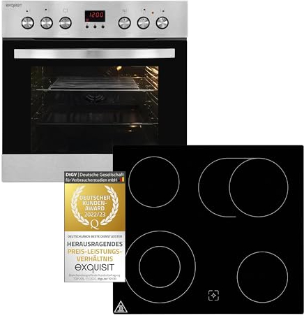 Exquisit Herd-Set EHE185-1.3-Set | Timer | 58 Liter Backofenvolumen | EEK A