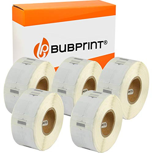 Bubprint 5 Etiketten kompatibel als Ersatz für Dymo 11353 S0722530 für Labelwriter 310 320 330 Turbo 400 Twin Turbo Duo 450 Twin-Turbo Duo SE450 25X13MM WEISS