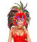 Brasilianischer Feder Kopfschmuck Rio Karneval Federkopfschmuck Samba Tänzerin Federkopfschmuck Drag Queen Travestie Federschmuck Showtanz Kopf Schmuck Haarschmuck Feder Kopfbedeckung Burlesque Mottoparty Accessoires Fasching Kostüm Zubehör