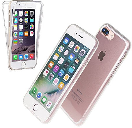 AMPLE® iPhone 7 PLUS / 8 PLUS Ultra Thin 360 Case [Full Front and Back Protection] Transparent Cover - Clear
