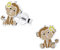 Laimons Mädchen Kids Kinder-Ohrstecker Ohrringe Kinderschmuck Affe Äffchen Tier braun aus Sterling Silber 925