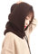 Yekeyi Cagoule d'hiver tricotée en cachemire - Masque de ski - Bonnet d'extérieur pour femme, café, taille unique