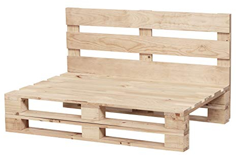 Palettensofa geschliffen und gebürstet, für drinnen und draußen, Sessel/Sofa aus neuen Paletten für die Terrasse (80 x 80 cm, Rohes Finish)