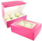 Baked with Love 6/12 Cupcake Box, Twin Pack, Pink Cupcake Boxes to Carry Tasty Treats, Includes Dual Insert for 6 Standard Cupcakes or 12 Mini Cupcakes, Pack of 2