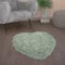 Paco Home Kunstfell Fellteppich Imitat Teppich Hochflor Sitzkissen Herzform Rund Fell Form, Grösse:80x75 cm Herz-Form, Farbe:Mint-Grün