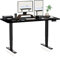 FLEXISPOT Höhenverstellbarer Schreibtisch Elektrisch, 3-Fach Teleskop & Dual-Motor, Belastbarkeit 160 KG, Bürotisch mit Memory-Funktion&Anti-Kollisionssystem(140 x 80 cm Schwarz, Gestell Schwarz)