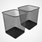 Sinxioer Pattumiera da ufficio, colore nero, cestino quadrato in filo metallico, altezza: 30 cm x 18 l, per la cameretta dei bambini e lo smaltimento dei rifiuti, per cucina, bagno, ufficio, scuola,