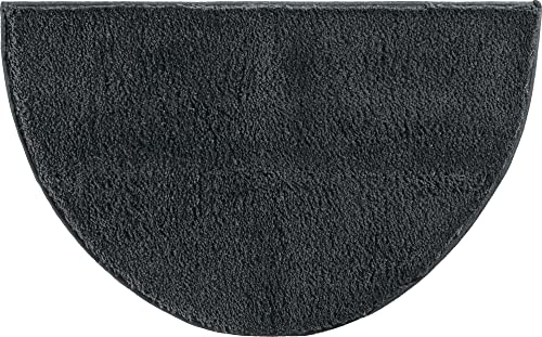 Erwin Müller Duschvorlage, Duschmatte, Duschvorleger Rhodos Uni rutschhemmend Graphit Größe 50x80 cm - ultraweich, extrem saugfähig, flusenarm