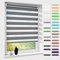 Doppelrollo klemmfix ohne Bohren, Duo Rollos für Fenster & Tür mit Bohren, Version 2025 Anthrazit B95 x H130cm (Stoffbreite 91cm), Fensterrollo lichtdurchlässig & verdunkelnd, Klemmrollo Sonnenschutz