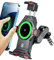 BRCOVAN Motorcycle Fork Stem Phone Mount with Qi 15W Wireless Charger & Vibration Dampener, Anti-Theft, Anti-Shake, Adjustable, Aluminum Alloy Motorcycle Cellphone Holder for 4.7-7.2'' Smartphone