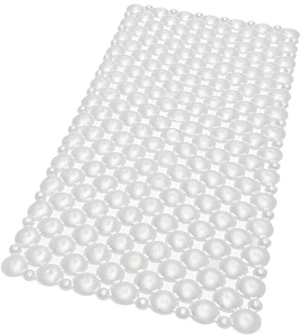 emmevi Tappeto Doccia Vasca Ventose Antiscivolo Tappetino Bagno Pvc Antimuffa Mod.SPERA_PEARLY 35X75 BIANCO