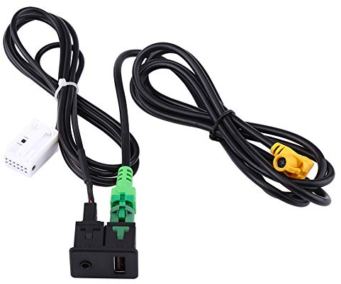 Dioche USB AUX Câble, Câble Commutateur Auxiliaire Adaptateur de Câble de Faisceau de Câbles de Prise de Commutateur AUX USB de Voiture pour Série 3 5 E87 E90 E91 E92 X5 X6