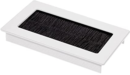 SOTECH 1 x pasacables Toledo de aluminio anodizado blanco 100 x 70 mm Dimensión de montaje: 90 x 62 x 15,3 mm