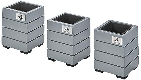 Gartenfreude Pflanzgefäße Antigua 3er Set 16 x 16 x 15,5 cm