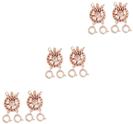 VILLCASE 6 Stk Armband Schiebeverschluss Geschichtete Halskettenverschlüsse Angelhaken Selber Machen Filigran Ersatzkette Filigranes Kordelende Diy-werkzeuge Metall Halskette Kette Schmuck