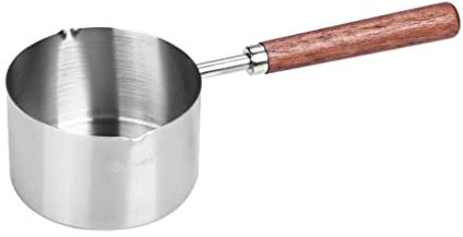 yuwqqoajv Réchauffeur de Pots d'huile Casserole en Acier Inoxydable Frire des œufs durs épaissis Multi-usages pour Le Camping Faire bouillir des sauces au Lait, 250ml