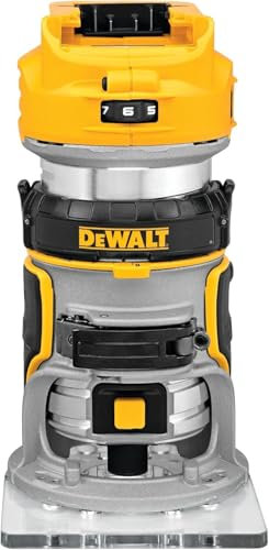 DEWALT DCW600B 20V MAX XR CMPCT - Router de base fija de metal