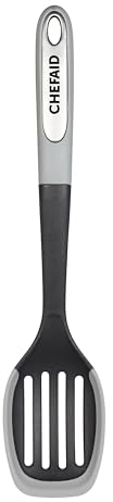 Chef Aid Nylon Slotted Spoon, Essential Kitchen Utensil, Non-Slip Grip Handle, Non-Stick Safe, BPA Free
