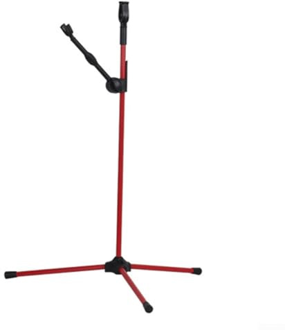 DAZZLEEX Faltbarer Bogenschießen-Bogenständer, Recurvebogen Compound Bogen Ständer Rack Halter Beine Verstellbarer Winkel Balance Bar Halterung (rot)