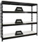 PROREGAL Profi Schwerlastregal Rhino EXTRA BREIT schwarz HxBxT 180x200x60cm Fachlast 500kg 4X Melamin-Ebenen 16mm Garagenregal, Lagerregal, Steckregal, Weitspannregal