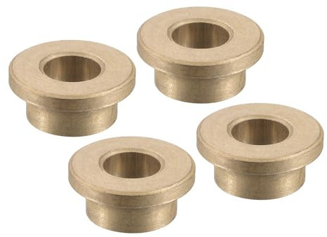 Kozelo 2pz Cuscinetti a Manicotto Flangiato - [Foro 10mm x Diametro Esterno 16mm x Lunghezza 10mm x Spessore Flangia 3mm] Boccole Autolubrificanti in Bronzo Sinterizzato