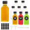 Weysoo 8 Shot Flaschen zum Befüllen, 60ml Mini Glasflaschen mit Deckel, Ingwer Shot Flaschen mit Trichter, Etiketten & Stift, Kleine Glasflaschen zum Befüllen für Saft,Whiskey,Likör,Öle