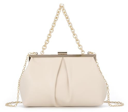 Syrads PU Borsa Da Sera In Pelle per Le Donne Crossbody Borsa A Tracolla Pochette Borse,Albicocca