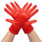 Lufdegim Kurze Satin Handschuhe Damen Kleid Halloween Teeparty Kostüm Hochzeit Brauthandschuhe Opera Handschuh für Party Tanz Kommunion Abendessen Stretch Handschuhe Elegant (Rot)