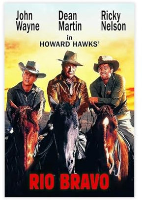 bnyesa Rio Bravo Filmcover, klassisches Vintage-Dekor-Poster, Leinwand, Poster, Schlafzimmer, Dekoration, Landschaft, Büro, Raumdekoration, Geschenk, 30 x 45 cm