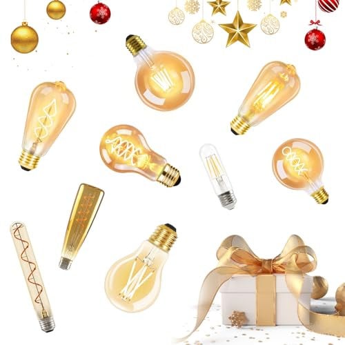 GBLY 10 Stück LED Glühbirne E27 Vintage Lampe - Leuchtmittel 2700K 4W Edison Glühlampe Warmweiß Filament Retro Birne Glas Antike Energiesparlampe für Haus Hotel Café Bar