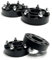 Spurverbreiterungen Für Jeep Für Wrangler JK J207 2007-2017 30mm Schwarz/Silber Distanzscheiben Rad Automobil Spurverbreiterungen 4 Stück Auto-Rad-Distanzscheiben(Schwarz)