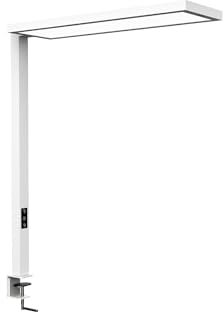 MAUL Klemmlampe MAULsenja | Tischlampe dimmbar (2700-5700 K) | Energieeffizente LED-Technik | Lampe mit direkter & indirekte Beleuchtung | Tischlampe mit Bewegungssensor | Weiß