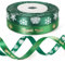 2 Rouleaux de Ruban de Satin de Noël 10 Yards - Joyeux Noël Flocon de Neige Ruban Vert pour Emballage de Cadeau et Décoration