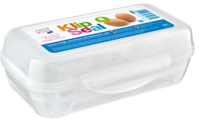 HOMESHOPA 1 Pack Eggs Storage Box 8 Grid, BPA Free Plastic, Multipurpose Shockproof Tray Eggs Dispenser Holder, Sturdy Carrier Container Egg Boxes with Lid, Portable Stackable Refrigerator Safe