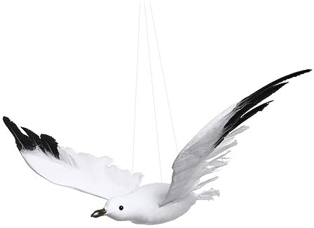 GARVALON Künstlicher in Möwenform dekoratives Möwenornament für Partys Hochzeiten Zuhause Büro Größe M Möwenmotiv-Dekoration