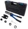 360° Hydraulisches Krimptool für Kupferrohre (12, 15, 18, 22, 28 mm) und PEX-AL-PEX Rohre (16, 20, 26, 32 mm) - Mit 9 Krimmzangen-Sätzen (V12, V15, V18, V22, V28, TH16, TH20, TH26, TH32)