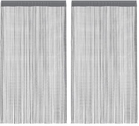 vidaXL Fadenvorhänge 2 STK. Anthrazit 100x250 cm