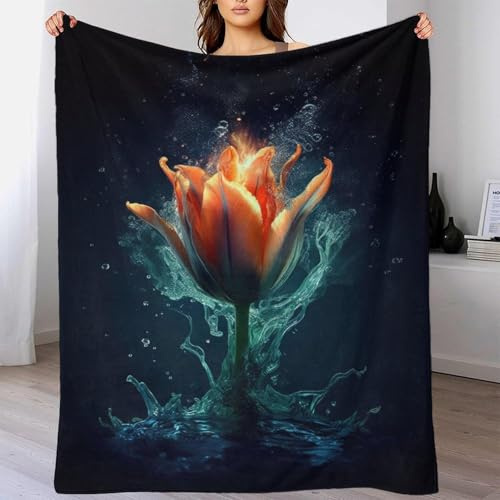 Fire Tulip Kids Fluffy Blanket Microfiber Tv Blanket for Picnic Gift for Family & Friend 70x80inch(180x200cm)