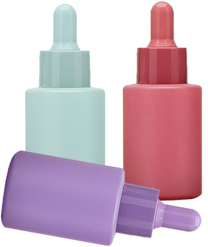 Hemobllo 3pcs 30ml Travel Empty Essential Oil Bottles Multi-use Portable Glass Dropper Bottles Suitable for Aromatherapy and Cosmetic Storage