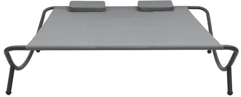 ATOMSTACK MAKER HOMELEN Sonnenliege Gartenliege witterungsbeständig mit 2 dick gepolsterten waschbaren Kissen – Anthrazit, 200x173x45 cm, für Terrasse, Garten & Strand