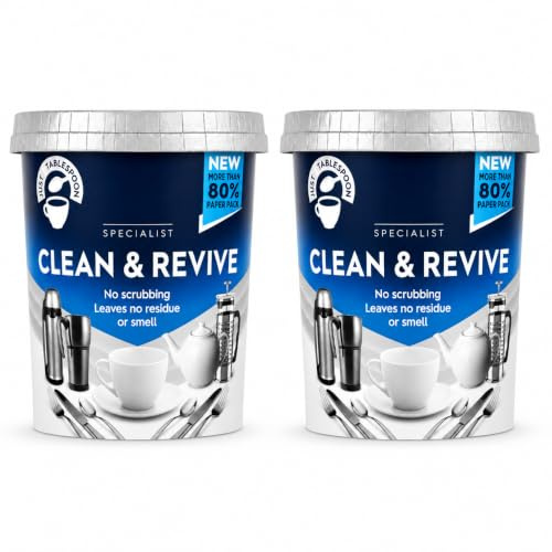 Clean & Revive Cleaner 350g Pack of 2 | Powerful Cleaning Paste for Hard Surfaces | Removes Dirt, Grease, Ingrained Tea & Coffee Stains from Cups & Teapots