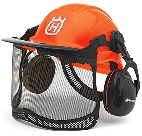Original Husqvarna Waldarbeiterhelm, funktionell, mit Ultravision-Visier und Gehörschutz