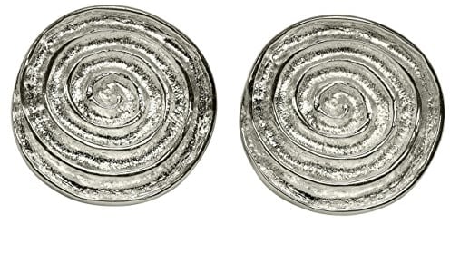 SILBERMOOS Damen Ohrstecker Spirale gewölbt matt glänzend Sterling Silber 925 Ohrringe
