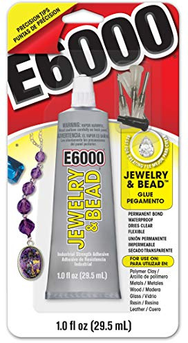 E6000 Jewelry and Bead Adhesive with 4 Precision Applicator Tips for Jewelry! (Original Version)