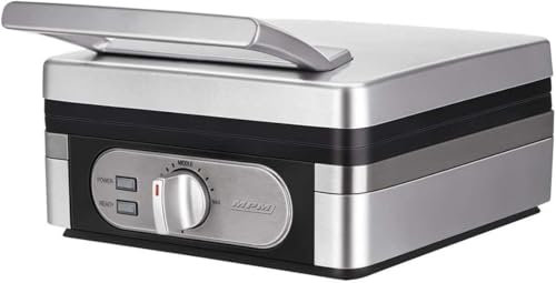 Mpm Mgo-13 Gofrera Doble, 1400 W, Libre De Bpa