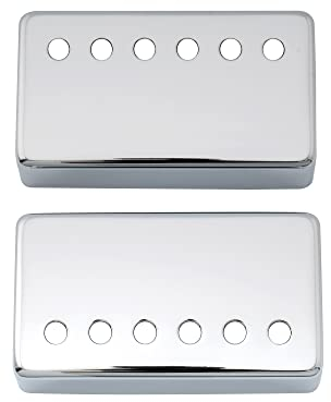 Musiclily 50mm Metall Humbucker Pickup Abdeckung Tonabnehmerkappe Humbucker Cover für E-Gitarre, Chrom(2 Stück)