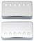 Musiclily 50mm Metall Humbucker Pickup Abdeckung Tonabnehmerkappe Humbucker Cover für E-Gitarre, Chrom(2 Stück)
