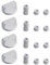 Kgasupplies Lot de 4 boutons de commande universels pour four, cuisinière et plaque de cuisson Beko Blanc