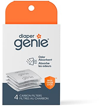 Playtex Diaper Genie Carbon Filter, Ideal for use with Diaper Genie Complete, Odor Eliminator, 4 Pack
